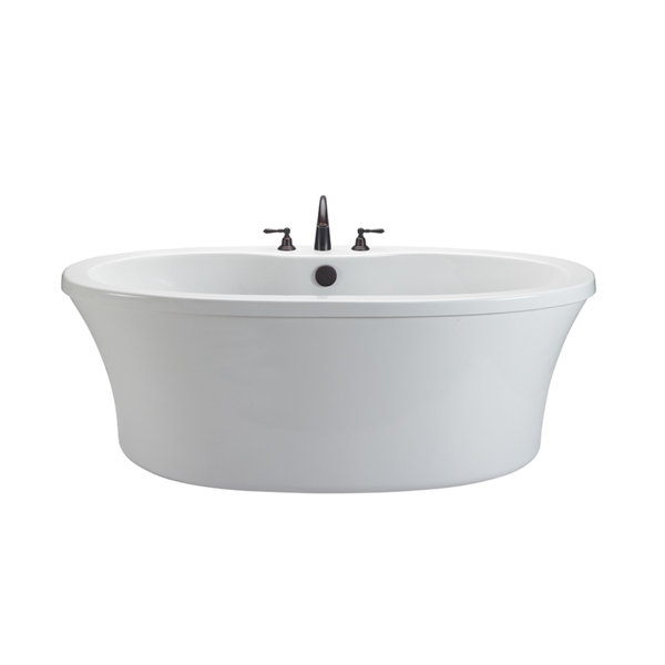 MTI Baths 66" x 37" Freestanding Soaking Acrylic Bathtub with